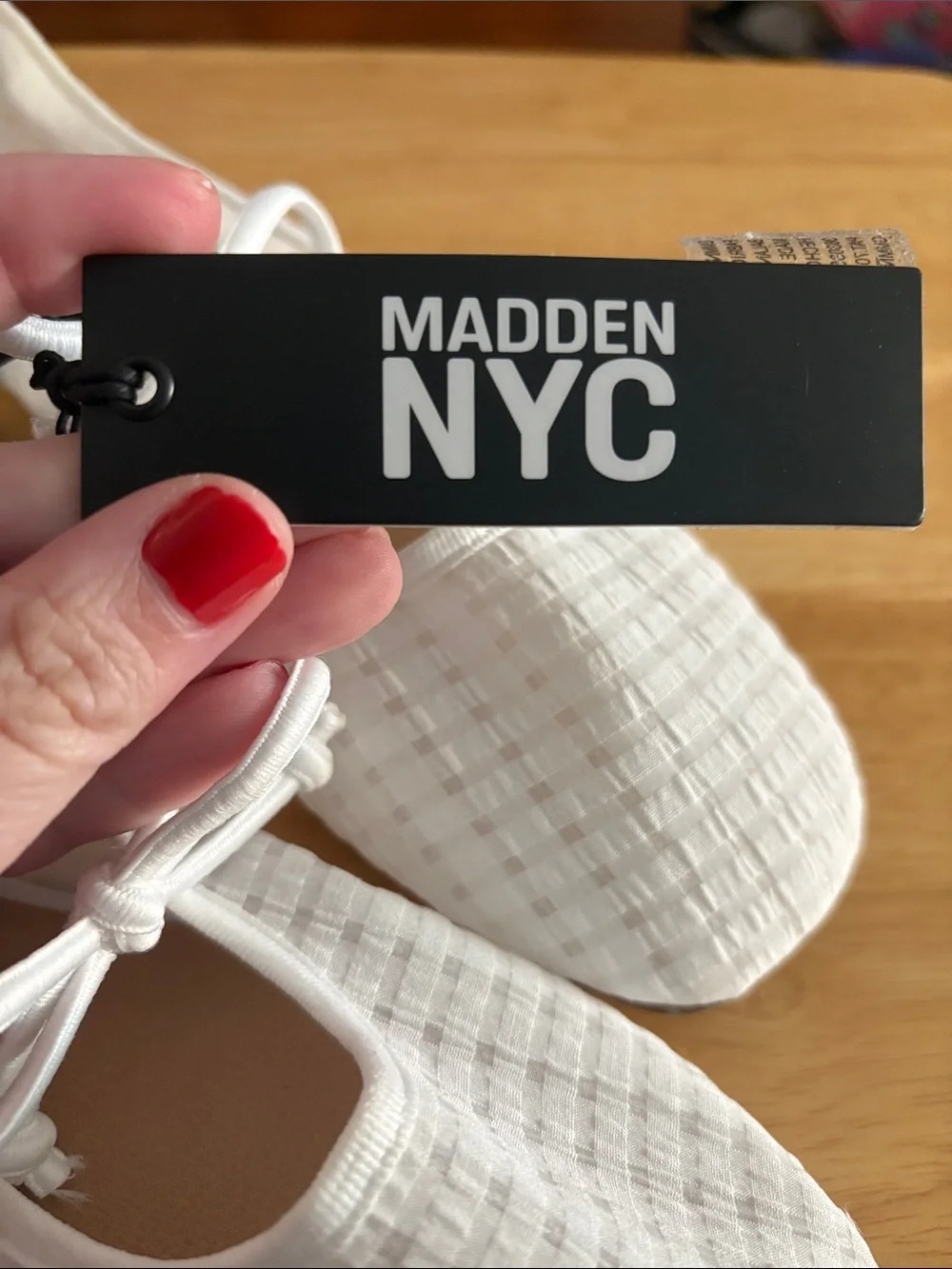 NWT Madden NYC Girls' Gingham Mesh Ballet Flats